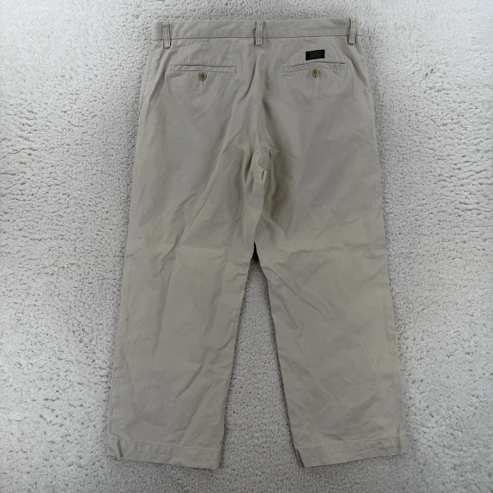 Banana Republic Chino Pants Mens 36x27 Beige Relaxed Fit Dawson 414893-00